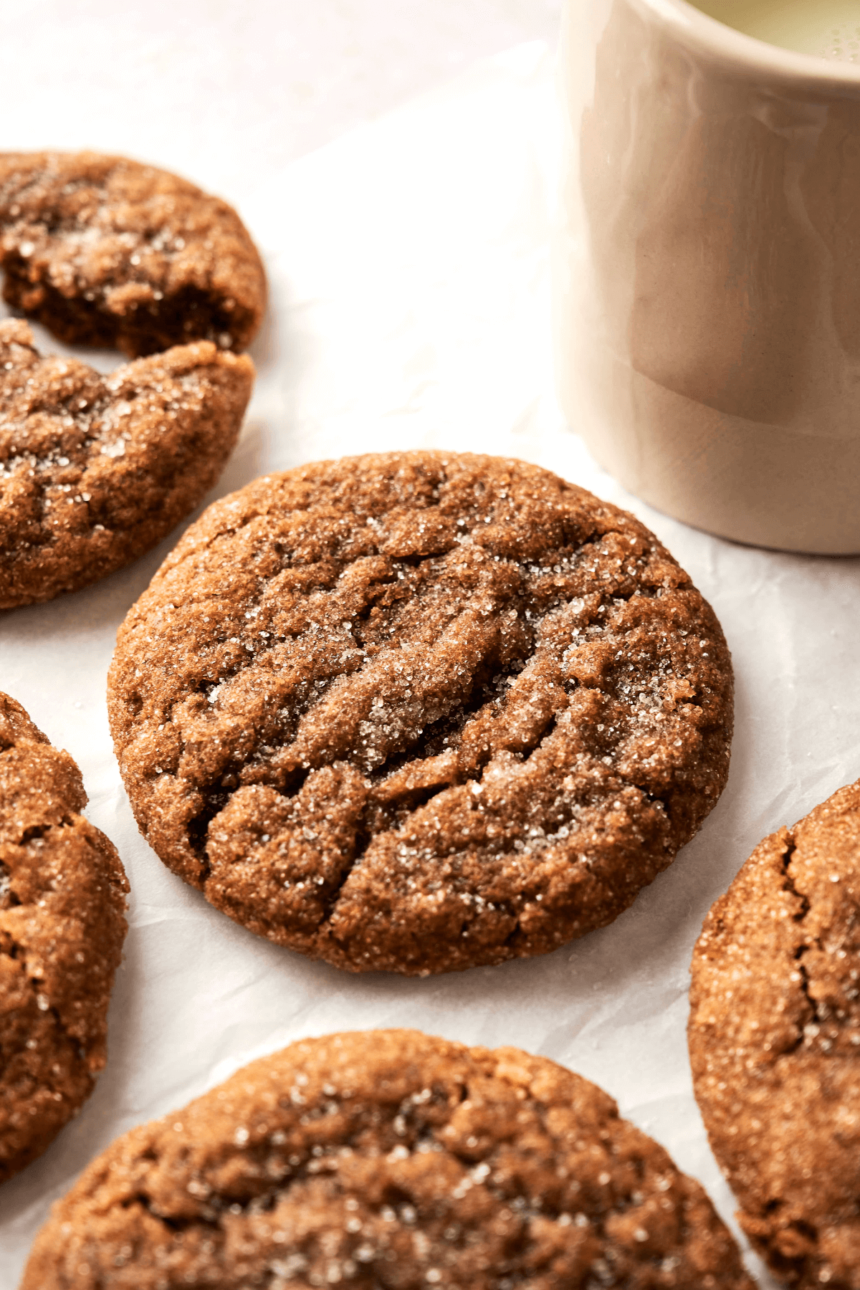 Biscuits au gingembre et à la mélasse, moelleux et fondants