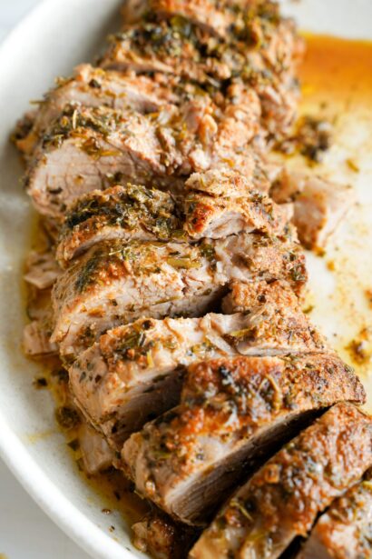 Filet mignon de porc juteux