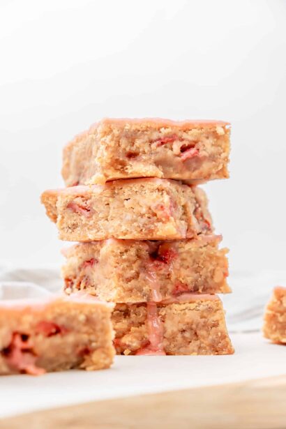 Blondies aux Fraises et au Citron