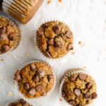 Muffins à la banane et aux pépites de chocolat sans farine