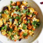 Chou-fleur et patates douces rôtis au curry