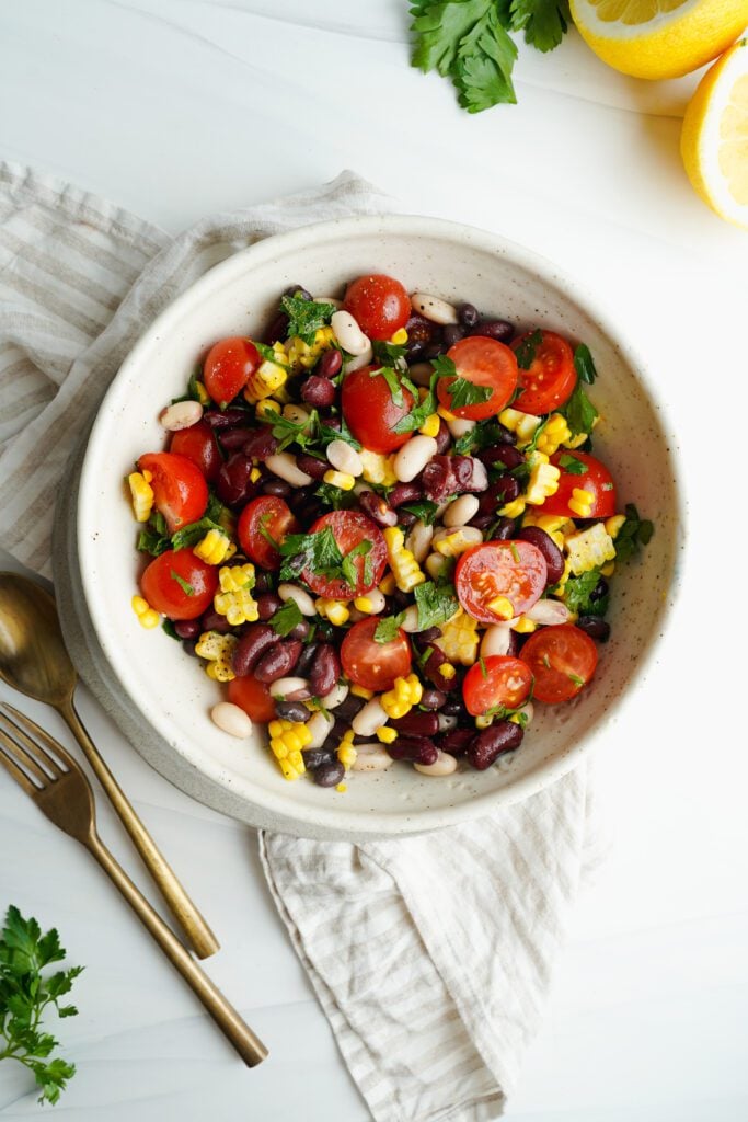 Salade de trois haricots | cookingwithcassandra.com