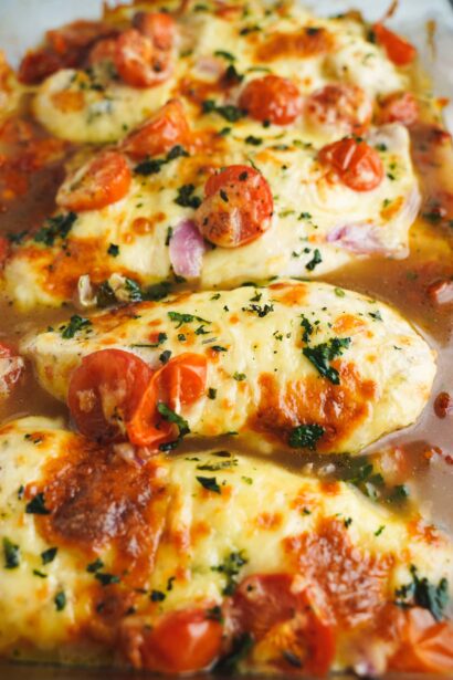 Poulet Braisé au Balsamique avec Fromage Mozzarella