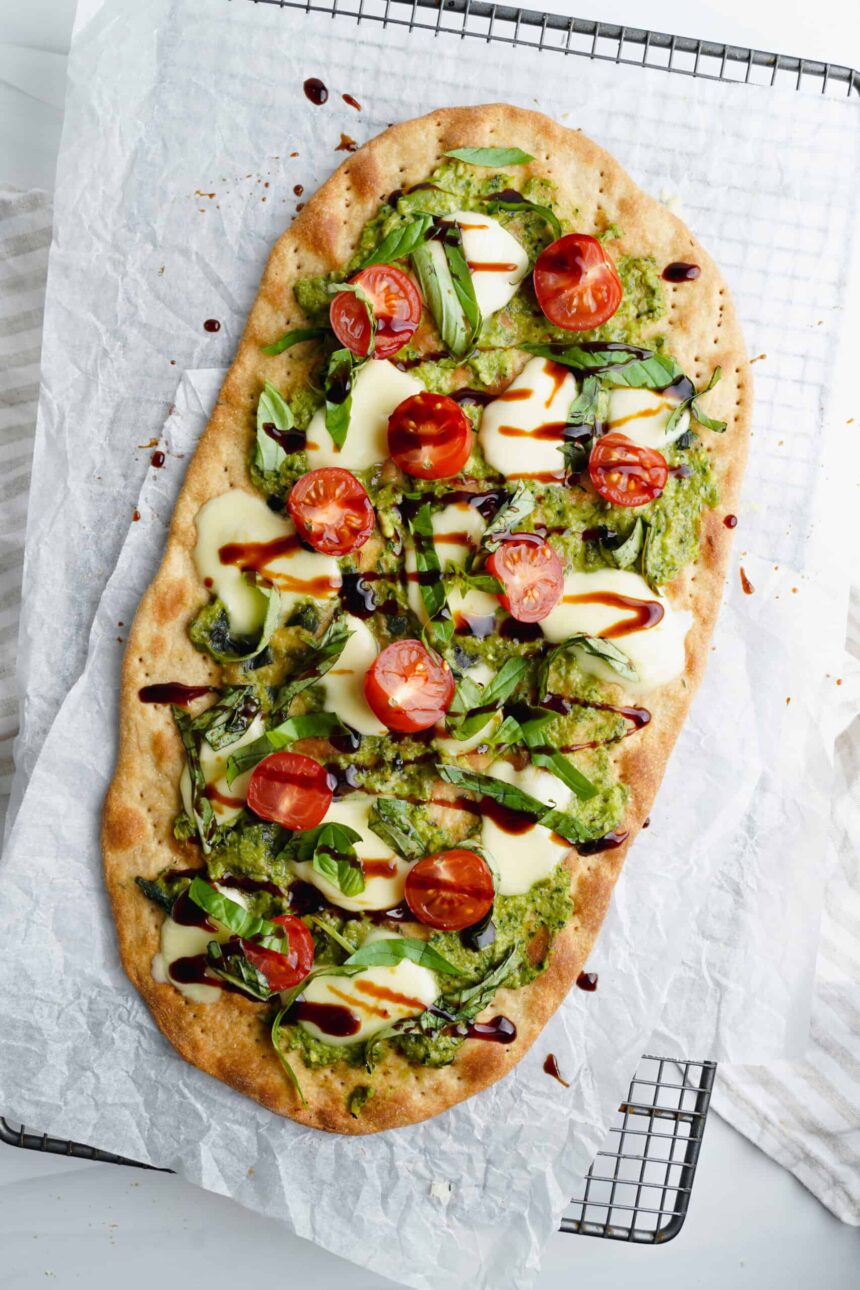 Flatbread Caprese Facile